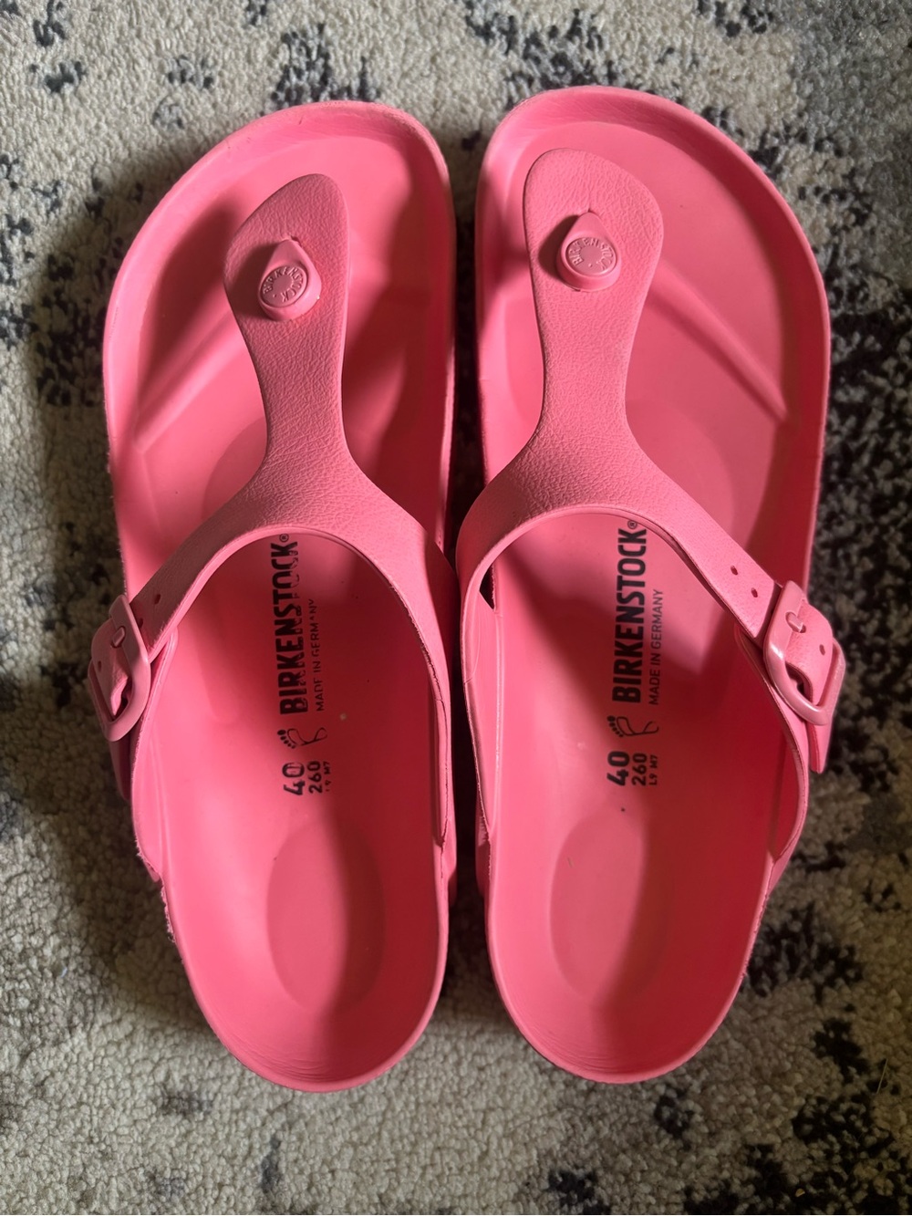 Birkenstock Bright Salmon Gizeh EVA Thong Sandals